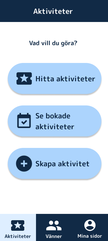 App home screen — What do you want to do?